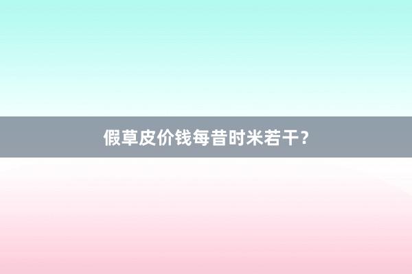 假草皮价钱每昔时米若干？